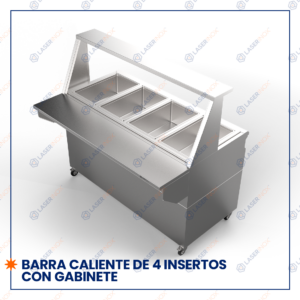 BARRA CALIENTE DE 4 INSERTOS CON GABINETE
