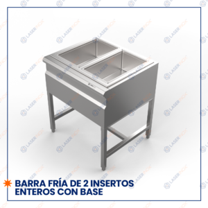 BARRA FRÍA DE 2 INSERTOS ENTEROS CON BASE