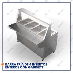 BARRA FRÍA DE 4 INSERTOS ENTEROS CON GABINETE