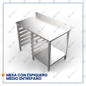 MESA CON ESPIGUERO MEDIO ENTREPAÑO