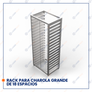 RACK PARA CHAROLA GRANDE DE 18 ESPACIOS