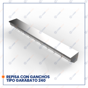 REPISA CON GANCHOS TIPO GARABATO 240
