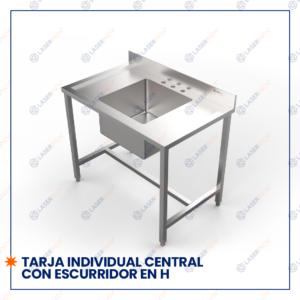 TARJA INDIVIDUAL CENTRAL CON ESCURRIDOR EN H